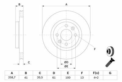 Dacia Sandero 1.2 2008-2015 Bosch Ön Disk 259mm 2 Adet