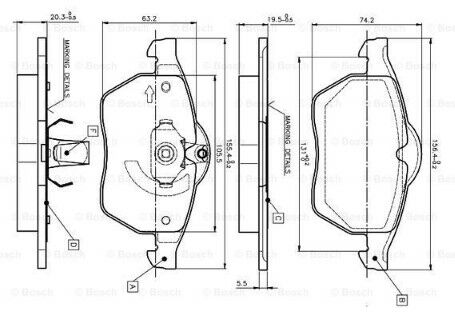 Opel Vectra B 1.6 1995-2003 Bosch Ön Balata NETPARNET21829