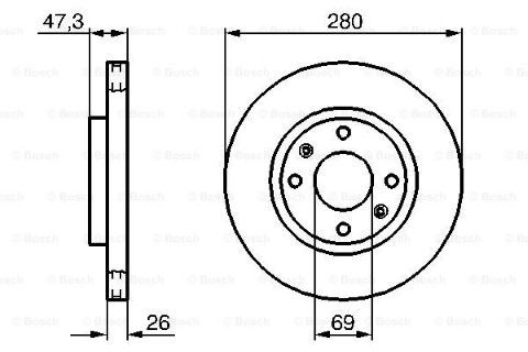 Hyundai Elantra 1.6 2004-2006 Bosch Ön Disk 2 Adet