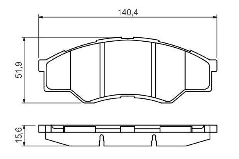 Toyota Hilux 2.5D4D 2005-2009 Bosch Ön Balata