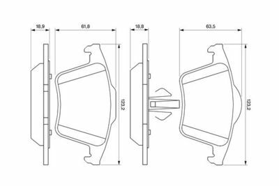 Volvo XC90 2.9 T6 2003-2007 Bosch Arka Balata