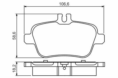 Mercedes A Serisi (176) A160CDI 1.5	 2013-2015 Bosch Arka Balata WVA24848