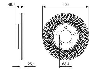 Volvo V40 1.6 T4 2012-2015 Bosch Ön Disk 300mm 2 Adet