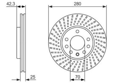 Opel Astra G 1.6 2000-2004 Bosch Ön Disk 280mm 2 Adet
