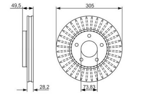 Jaguar XF 2.7D 2008-2009 Bosch Ön Disk 326mm 2 Adet