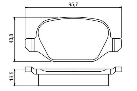 Alfa Romeo 147 1.6TS 2000-2010 Bosch Arka Balata 23517