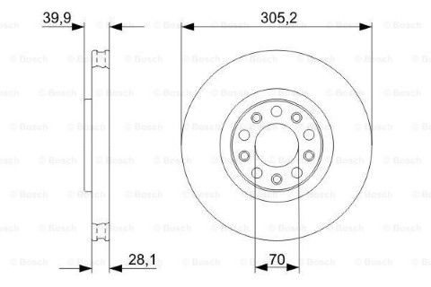 Fiat 500X 1.6 2014-2016 Bosch Ön Disk 305mm 2 Adet