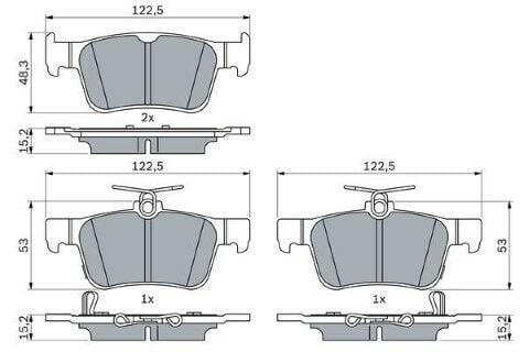 Honda Civic 1.6 FC5 2017-2021 Bosch Arka Balata NETPAR22429