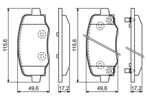 Fiat 500X 1.4 2014-2019 Bosch Arka Balata NETPAR25733