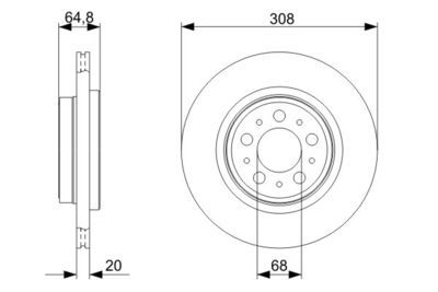 Volvo XC90 2.9 T6 2003-2007 Bosch Arka Disk 2 Adet