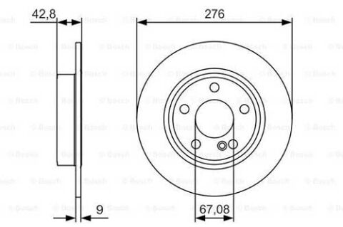 Mercedes A Serisi (176) A200 1.6 2012-2018 Bosch Arka Disk 276mm 2 Adet