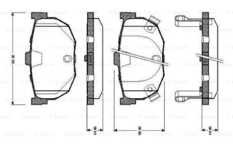 Kia Cerato 1.6 2004-2009 Bosch Arka Balata NETPAR21553