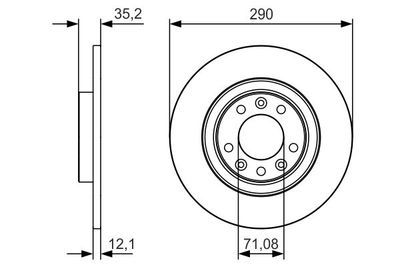 Peugeot 208 1.2 2014-2018 Bosch Arka Disk 290mm 2 Adet