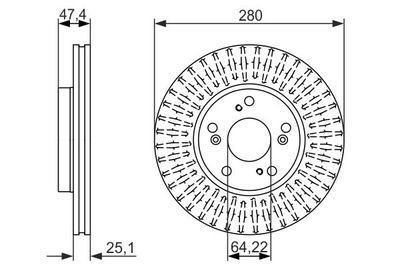 Honda Civic 1.4 2011-2012 Bosch Ön Disk 280mm 2 Adet
