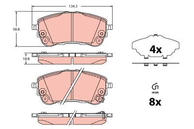 Toyota Corolla 1.2 2019-2022 TRW Ön Balata