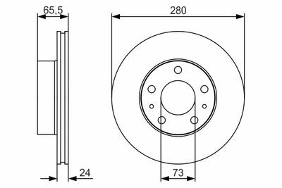 Citroen Jumper 2.0HDi 2015-2019 Bosch Ön Disk 280mm 2 Adet