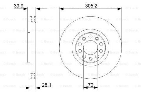 Fiat 500X 1.6MJ 2014-2021 Bosch Ön Disk 305mm 2 Adet