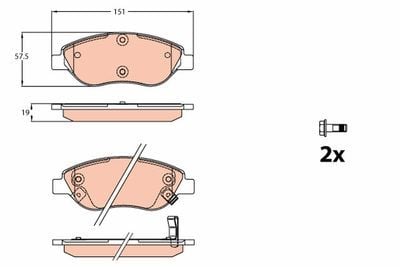 Fiat Egea 1.6MJ 2015-2020 TRW Ön Balata NETPAR22476