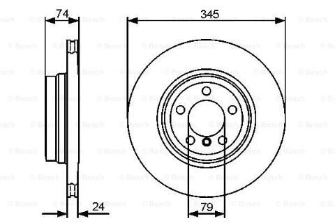 BMW 7 E65 730d 3.0 2005-2008 Bosch Arka Disk 2 Adet