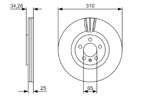 Audi A1 1.4TFSI 2010-2018 Bosch Ön Disk 2 Adet