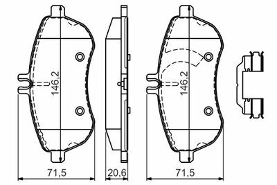 Mercedes E Serisi (212) E180 1.6	 2012-2015 Bosch Ön Balata WVA24306