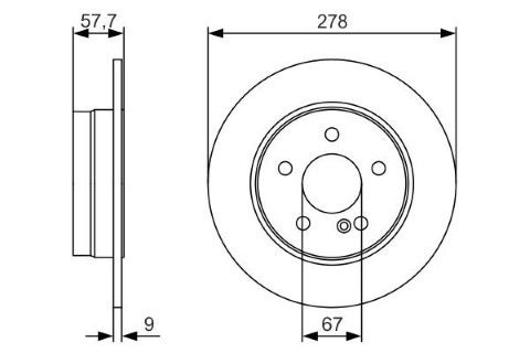 Mercedes C Serisi (204) C180CDI 2.1 2010-2014 Bosch Arka Disk 278mm 2 Adet