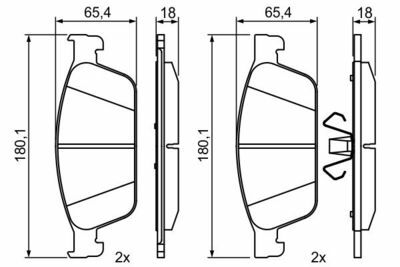 Ford Kuga 1.6 2012-2014 Bosch Ön Balata NETPAR25736