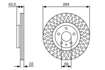 Alfa Romeo 147 1.6TS 2000-2010 Bosch Ön Disk 284mm 2 Adet