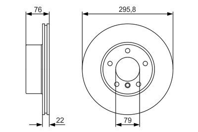 BMW 5 E39 520i 2.2 2000-2003 Bosch Ön Disk 296mm 2 Adet