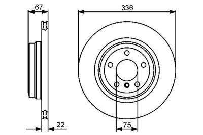 BMW 3 E90 335i 3.0 2006-2010 Bosch Arka Disk Havalı 2 Adet