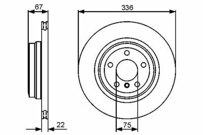 BMW 3 E90 330i 3.0 2005-2011 Bosch Arka Disk Havalı 2 Adet