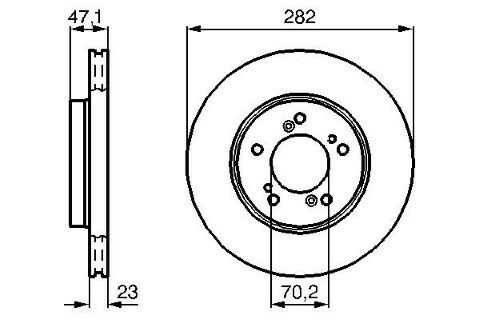 Honda HR-V 1.6 1998-2006 Bosch Ön Disk 282mm 2 Adet