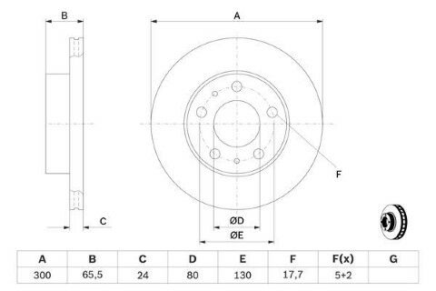 Fiat Ducato 130 MJ 2.3 2011-2014 Bosch Ön Disk 300mm 2 Adet