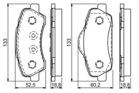 Citroen C-Elyssee 1.6HDi 2012-2019 Bosch Ön Balata WVA25250