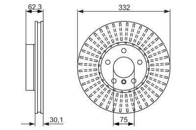 BMW X6 E71 35i xD 3.0 2010-2014 Bosch Ön Disk 332mm 2 Adet