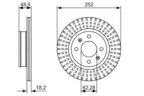 Hyundai i10 1.0 LPG 2013-2020 Bosch Ön Disk 252mm 2 Adet