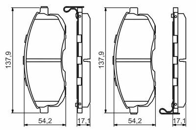 Nissan Pulsar 1.5dCi 2014-2018 Bosch Ön Balata NETPAR21561