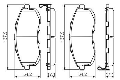 Nissan Juke 1.2 2014-2019 Bosch Ön Balata NETPAR21561