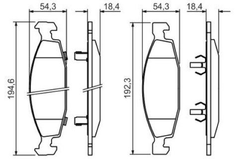 Jeep G. Cherokee (WJ) 4.7 1998-2004 Bosch Ön Balata 23631