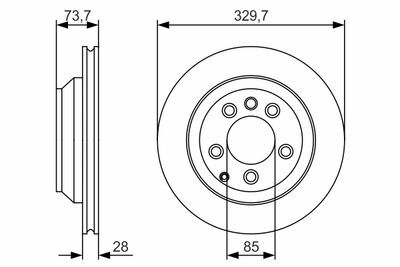 Porsche Cayenne 3.2 2002-2007 Bosch Arka Disk 330mm 2 Adet
