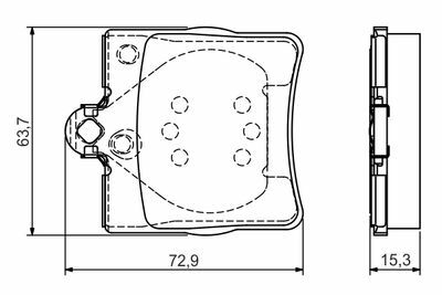 Mercedes C Serisi (202) C230 2.3 Kompressor 1995-2000 Bosch Arka Balata WVA21919