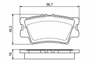 Toyota RAV4 2.2D4D 2005-2012 Bosch Arka Balata 24338