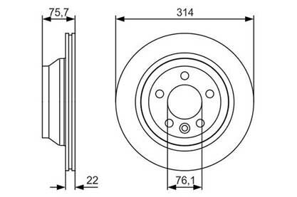 Volkswagen Touareg 3.0TDI 2006-2010 Bosch Arka Disk 314x22mm 2 Adet