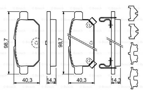 Suzuki Baleno 1.2 2016-2025 Bosch Arka Balata 25258