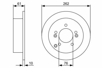 Hyundai Tucson 2.0CRDi 2004-2010 Bosch Arka Disk 262mm 2 Adet