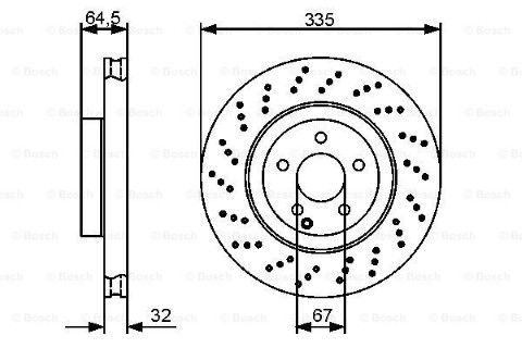 Mercedes S Serisi (221) S320CDI 3.0 2005-2009 Bosch Ön Disk 2 Adet