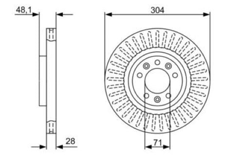 Peugeot 408 1.2 PureTech 2022-2025 Bosch Ön Disk 304mm 2 Adet