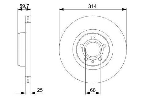 Audi A6 2.4 2004-2008 Bosch Ön Disk 2 Adet