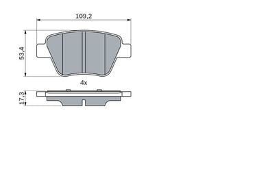 Volkswagen Jetta 2.0TDI 2005-2008 Bosch Arka Balata WVA24563