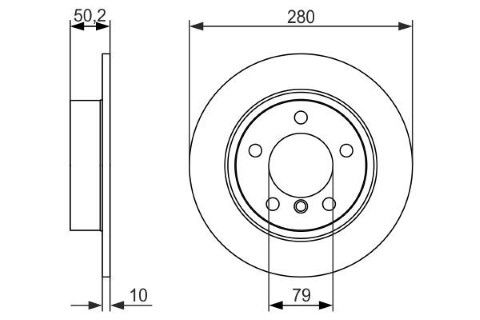 Mini Cooper Paceman R61 1.6 2013-2015 Bosch Arka Disk 2 Adet